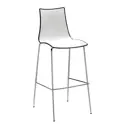 Gecko Shell Dining Stacking Stool with Chrome Legs